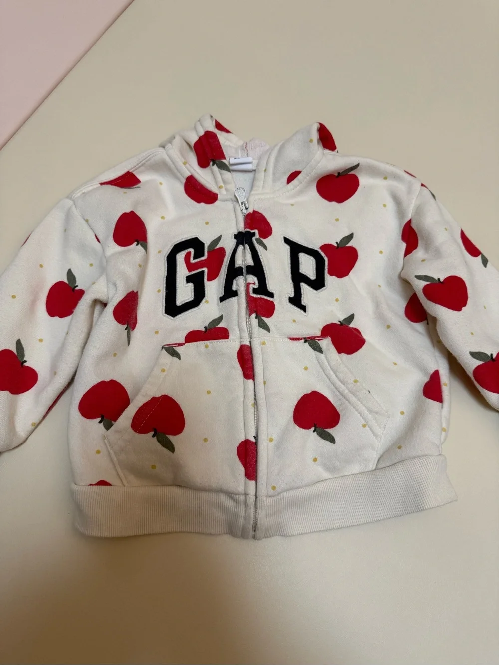 Baby Gap Apple Print Logo Zip Hoodie 18-24M